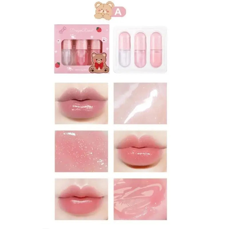 Long Lasting Pearly Lip Gloss Waterproof Mirror Glaze Nourishing Moisturizing Non Stick Lip Oil Set Oasis Select
