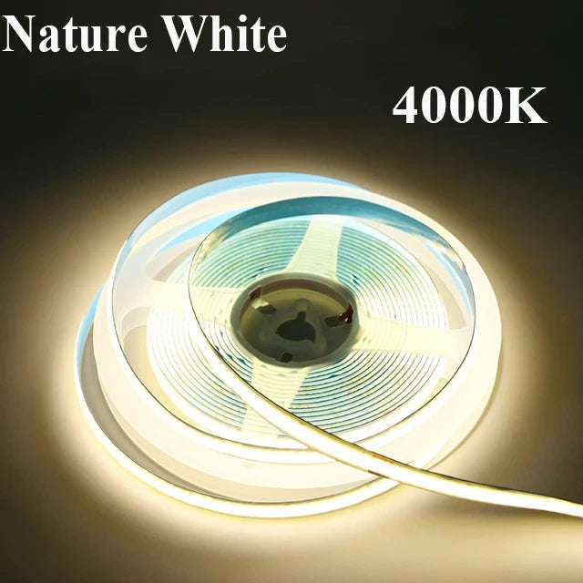 12V 24V COB Flexible Tape Diode LED Strip Lights 320LEDs/M 12V 0.5m 1m 2m 3m 4m 5m RA90 Not Waterproof Nature White Warm White Oasis Select 4000K Natural White 320 LEDs DC 24V|2m