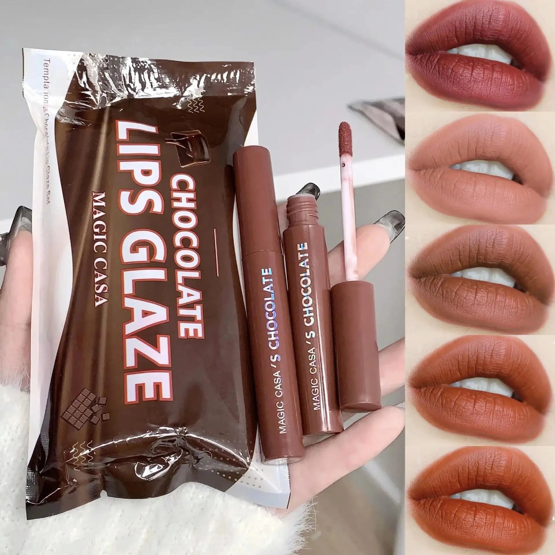 MAGIC CASA 5-Pc Waterproof Velvet Matte Liquid Lipstick Set