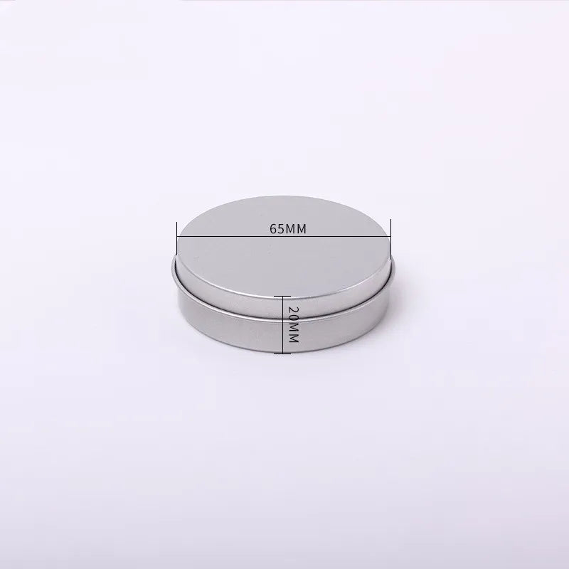 Round Tin Box – Refillable Metal Storage Jar for DIY & Travel