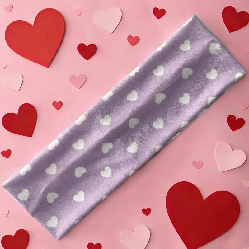 New Love Printed Valentine's Day Hair Bands Korean Sweet Girl Accessories Hair Bands Hundred Fitness Yoga Sports Headdress Oasis Select Purple