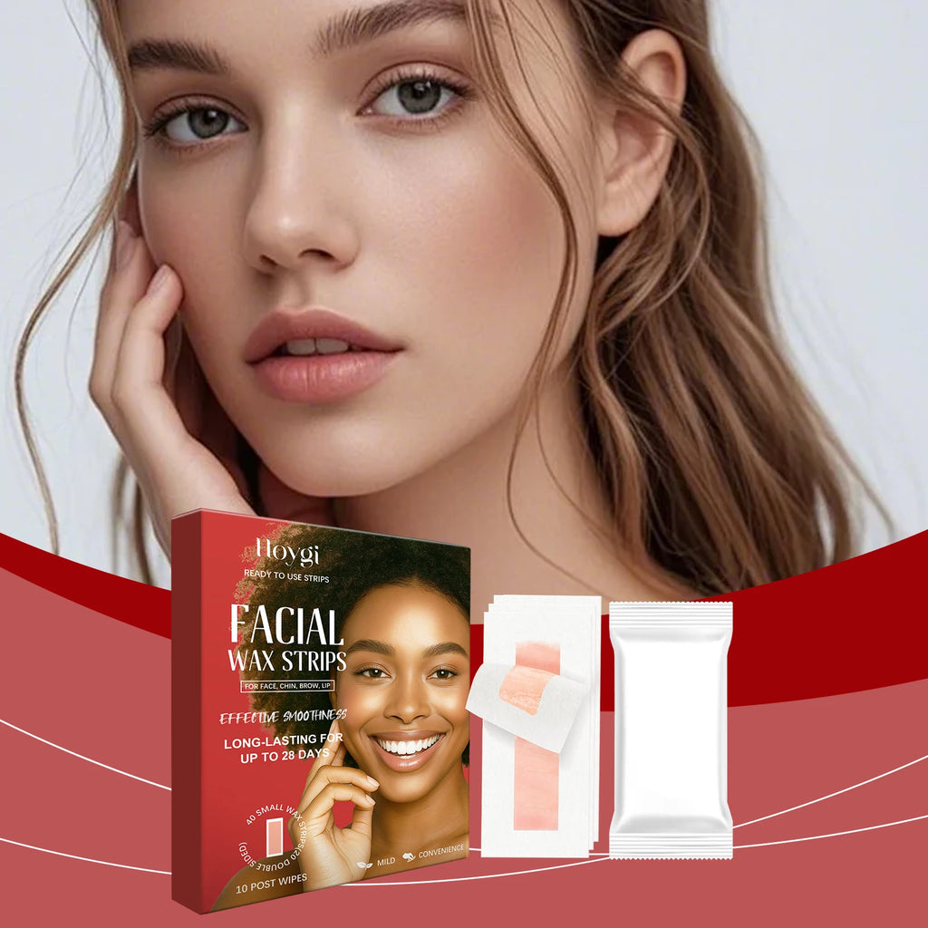 Hoygi Facial Hair Removal Wax Strips – Peel-Off & Portable