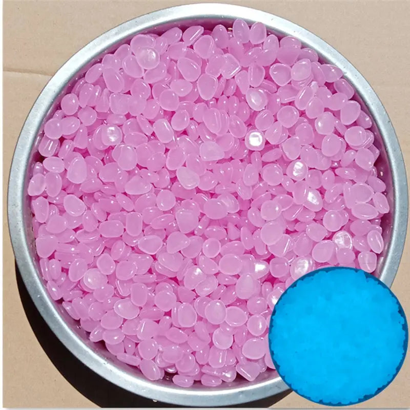 200Pcs Glow in the Dark Pebbles – Garden, Aquarium & Patio Decorative Garden Pebbles Oasis Select Purple 1cm