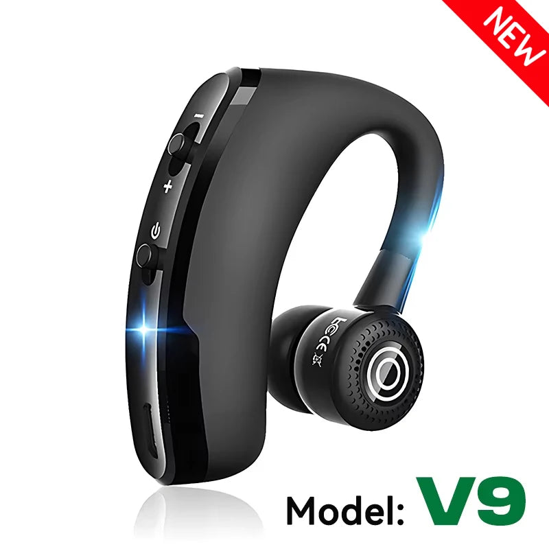 NEW V9 Bluetooth Earphone Long Standby Business Headphone HD Call Bluetooth Wireless Earbuds With MIC For iphone samsung Huawei Oasis Select (New) V9