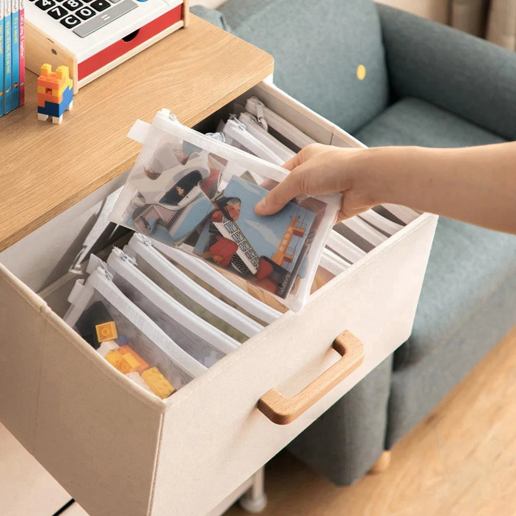 3/6/9 PCS Mesh Zipper File Bag Waterproof Moisture-proof Zipper Folder Toy Storage Bag Storage Tools Cosmetic Organization Bag Oasis Select