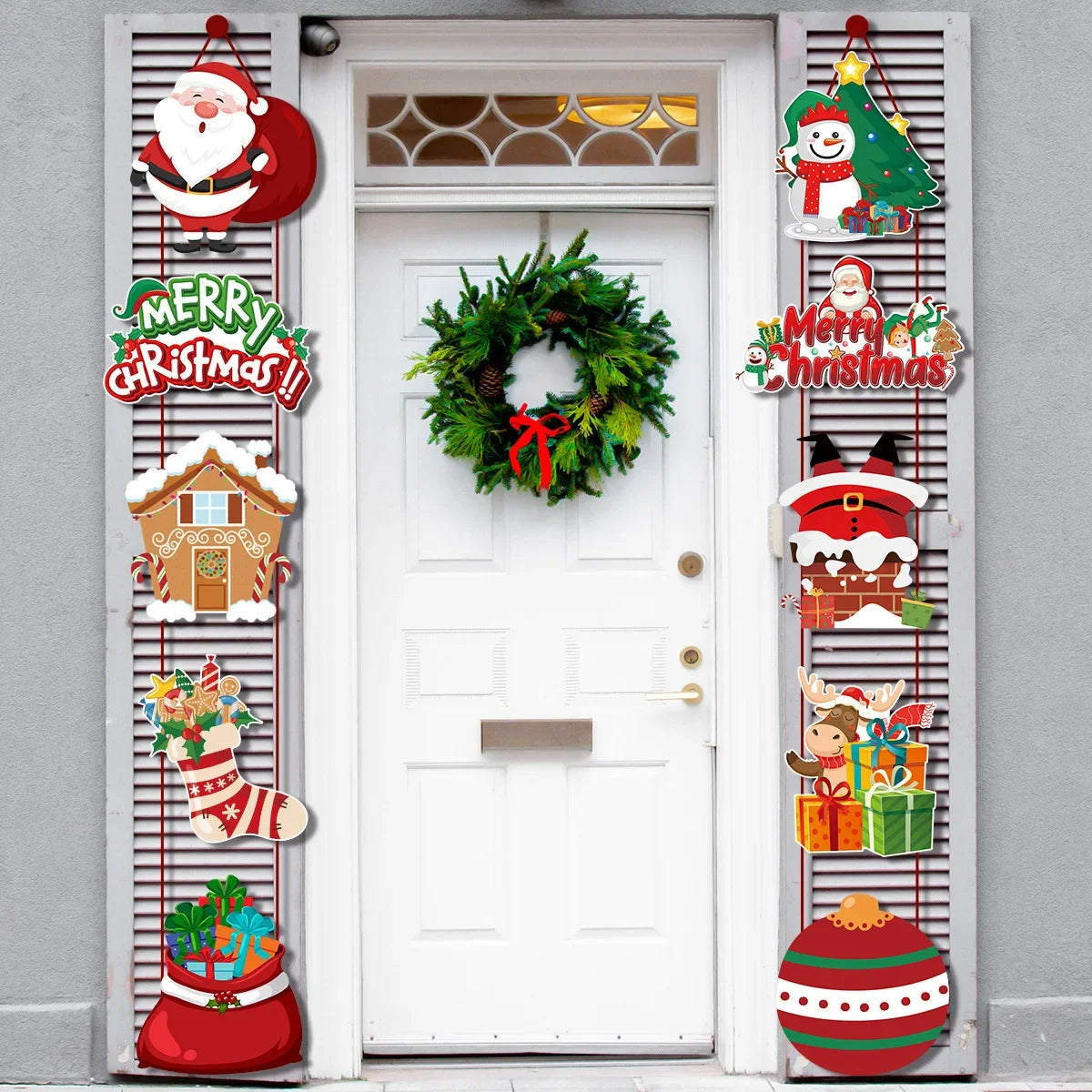 Christmas Decorations Party Door Decorations Santa Claus Door Decorations Banners Pendants Party Supplies Oasis Select