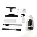 Window Vacuum Squeegee 2.0KPA Suction Multifunctional Glass Cleaner One-touch Spray Auto Dirty Water Collection Rubber Scraper Oasis Select black