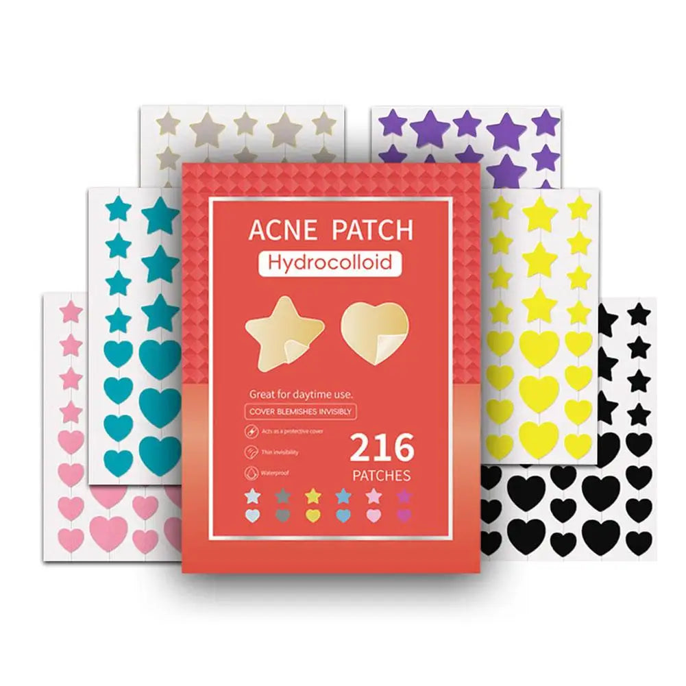 1pack Colorful Star Pimple Patch Acne Colorful Invisible Acne Removal Skin Care Stickers Concealer Face Spot Beauty Makeup Tools Oasis Select