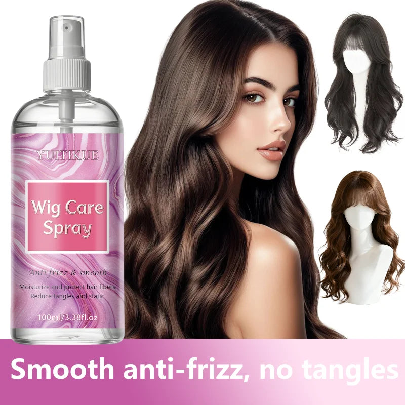 Wig Care Spray, Anti-Frizz & Anti-Static Formula, Keeps Synthetic & Human Hair Wigs Smooth, Tangle-Free and Shiny Oasis Select