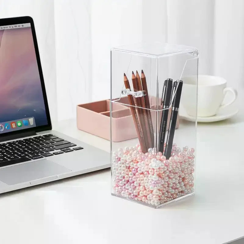 Clear Disposable Mask And Emesis Bag Storage Box Makeup Brush Storage Box Multifunctional Durable Practical Organizer Rack Oasis Select