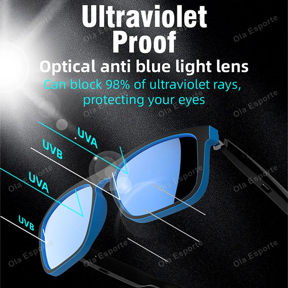 AI Smart Glasses – Bluetooth Touch Control Camera & Voice Assistant