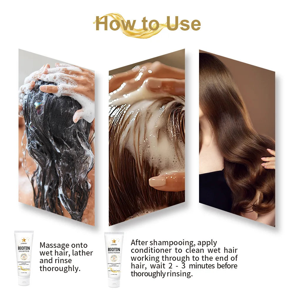 Biotin Shampoo & Conditioner Set – Botanical Blend, All Hair Types