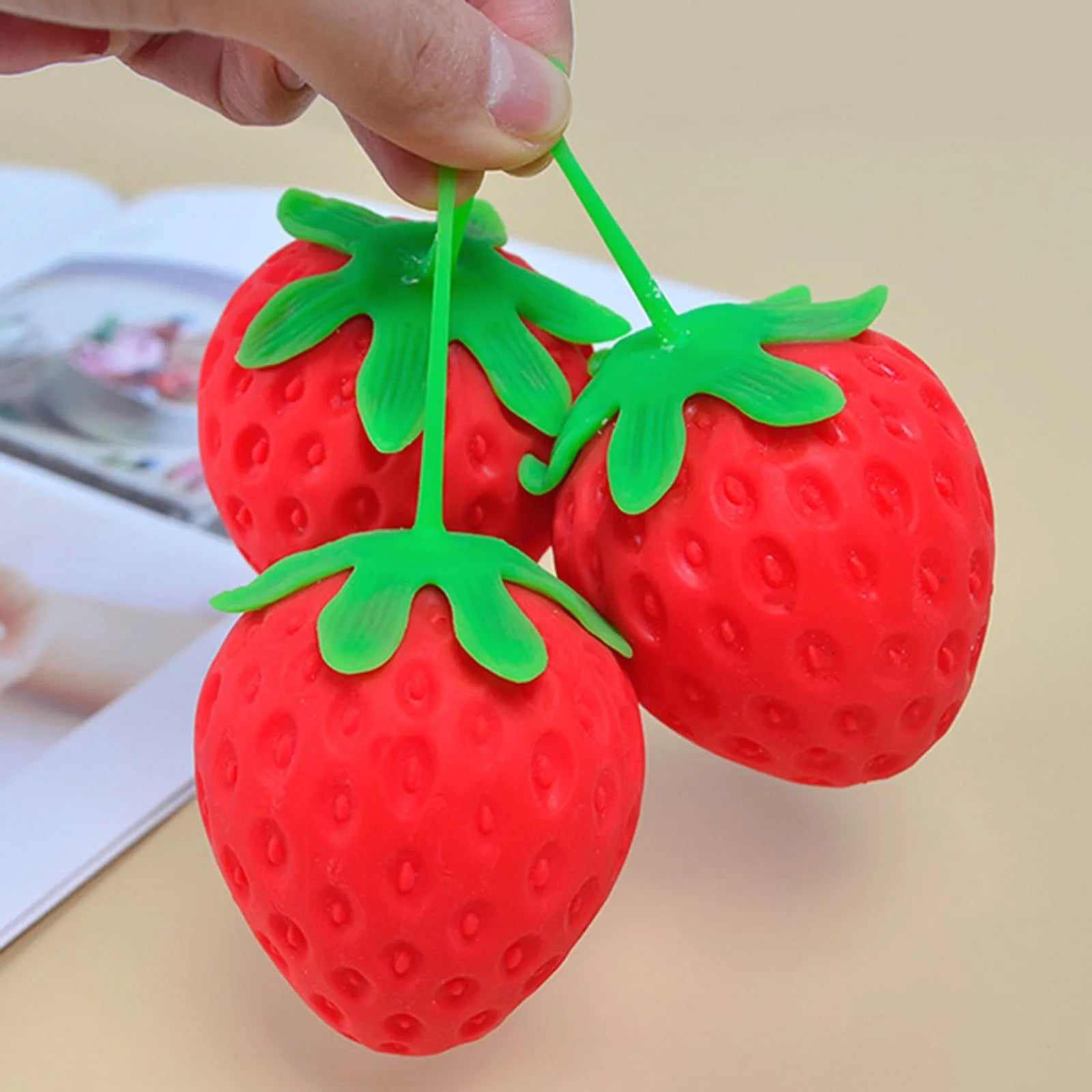 Super Jumbo Strawberry Squishy Slow Rising Antistress for Adults Anti-Anxiety Fidget Toy Kid Grownups Squeeze with Non-Toxic Gif Oasis Select