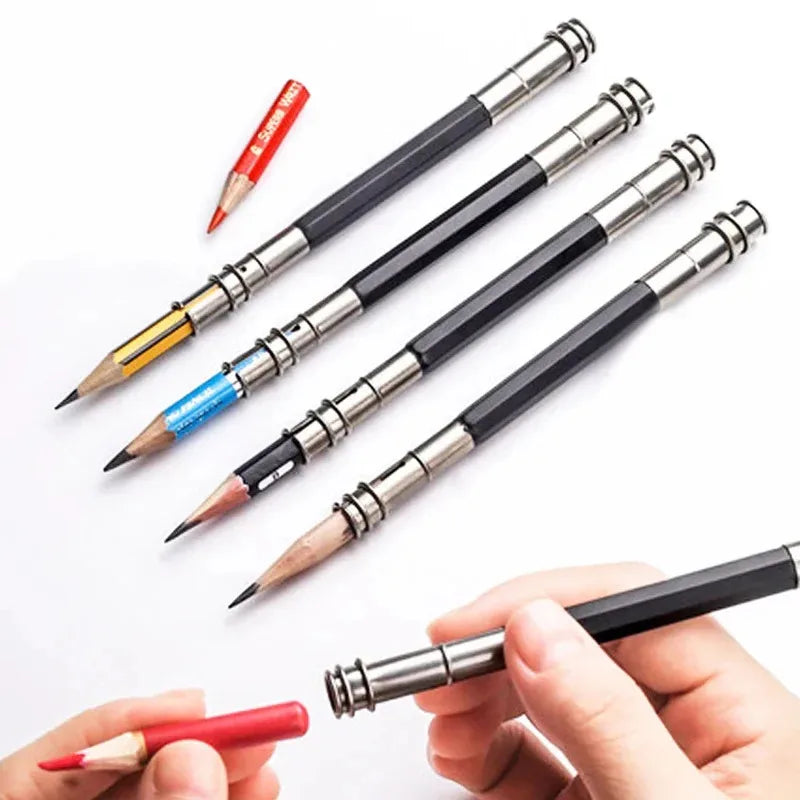 1/3/5pcs Dual-Headed Art Write Tool Adjustable Pencil Extension Stationery Practical Exquisite Portable For Sketch School Office Oasis Select
