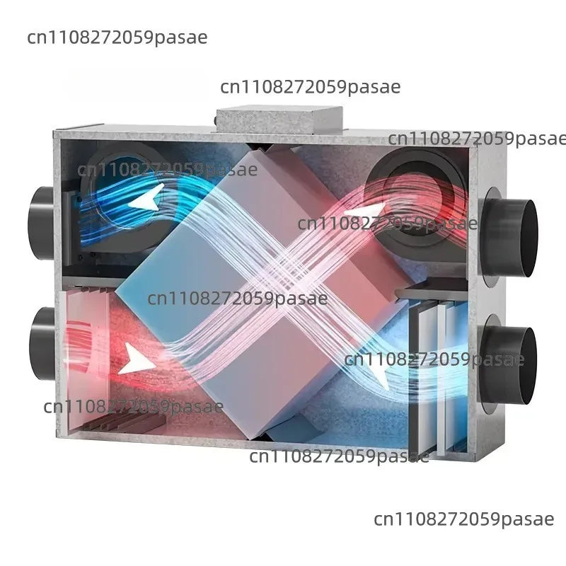 HVAC Air Heat Exchanger, Central Duct System, Fresh Air Ventilation System Oasis Select