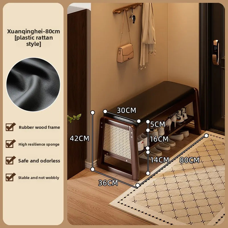 shoe change stool shoes can be worn at home, the shoe cabinet can be integrated and stored, and the entrance is narrow. Oasis Select 80 long black