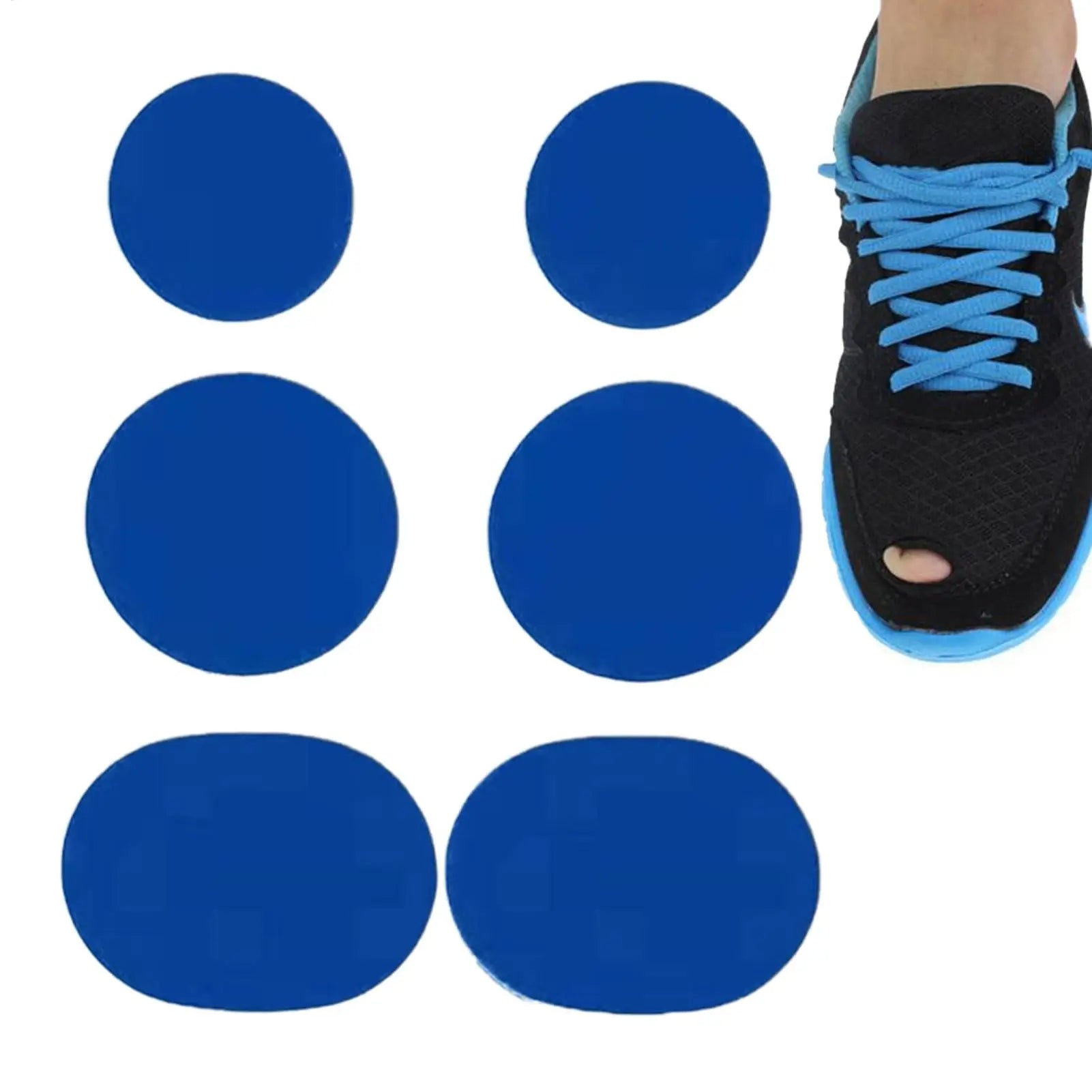 Shoe Repair Patch 6 Pieces Self-Adhesive Toeburst Blowout Prevention Pads Adhesive Inside Shoe Heel Patch Pad for Boots Heel Toe Oasis Select