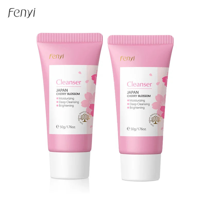 Sakura Facial Cleanser Moisturizing Brightening Acne Removal Oil Control Face Wash for Women& Men 50g Sakura Foam Cleanser Set Oasis Select 2pcs