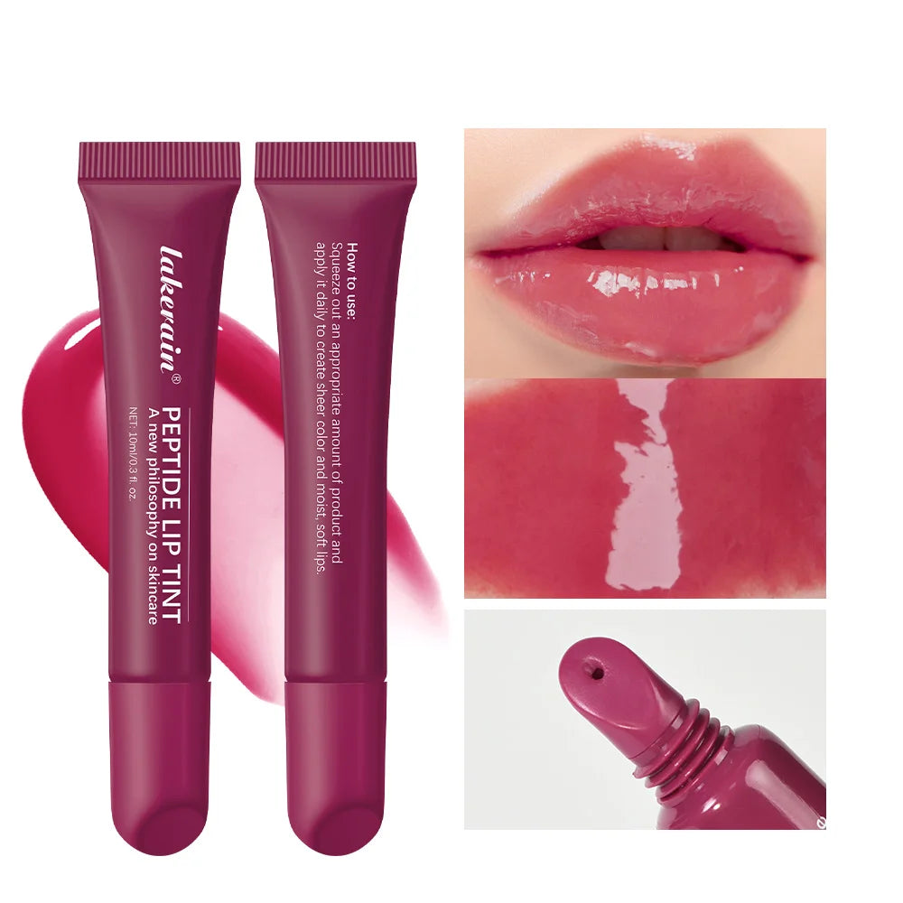 Peptide Lip Tint Gloss – Mirror Shine, Moisturizing, 8 Shades Lip Gloss Oasis Select