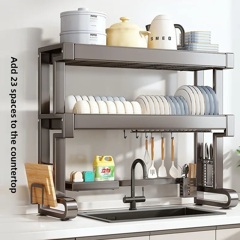 Dish Storage Rack Kitchen Sink Shelf Dish Drain Rack Sink Dish Shelf Oasis Select