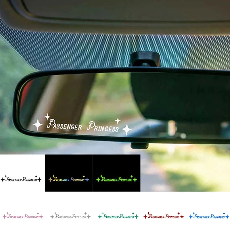 Decorative Princess Mirror Decal for Auto Interior; 1PC Cute and Funny Vinyl Art Sticker Oasis Select