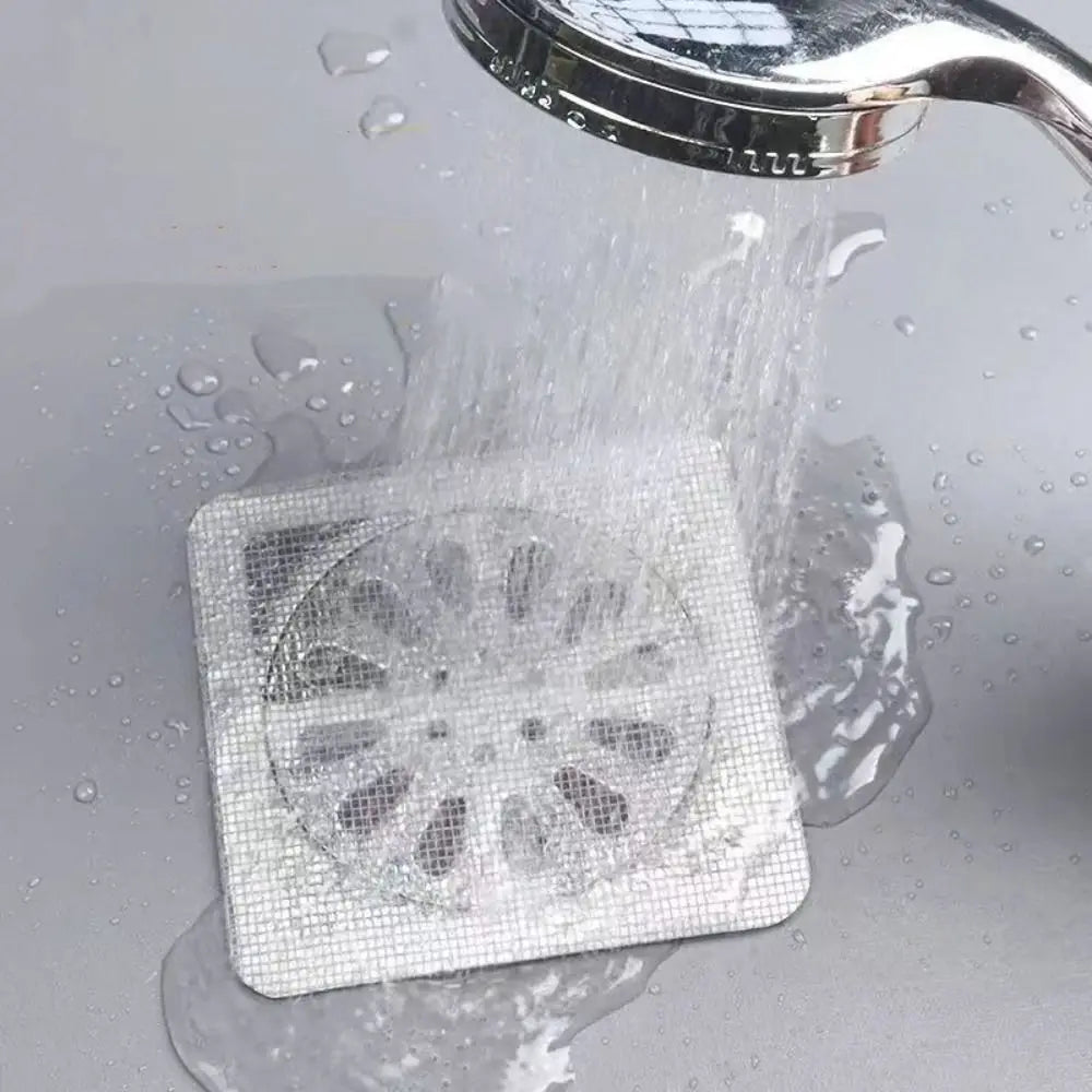 30Pcs Anti-blocking Disposable Floor Drain Sticker Sink Strainers Sticky Filter Mesh Stickers Mesh Disposable Hair Catchers Oasis Select
