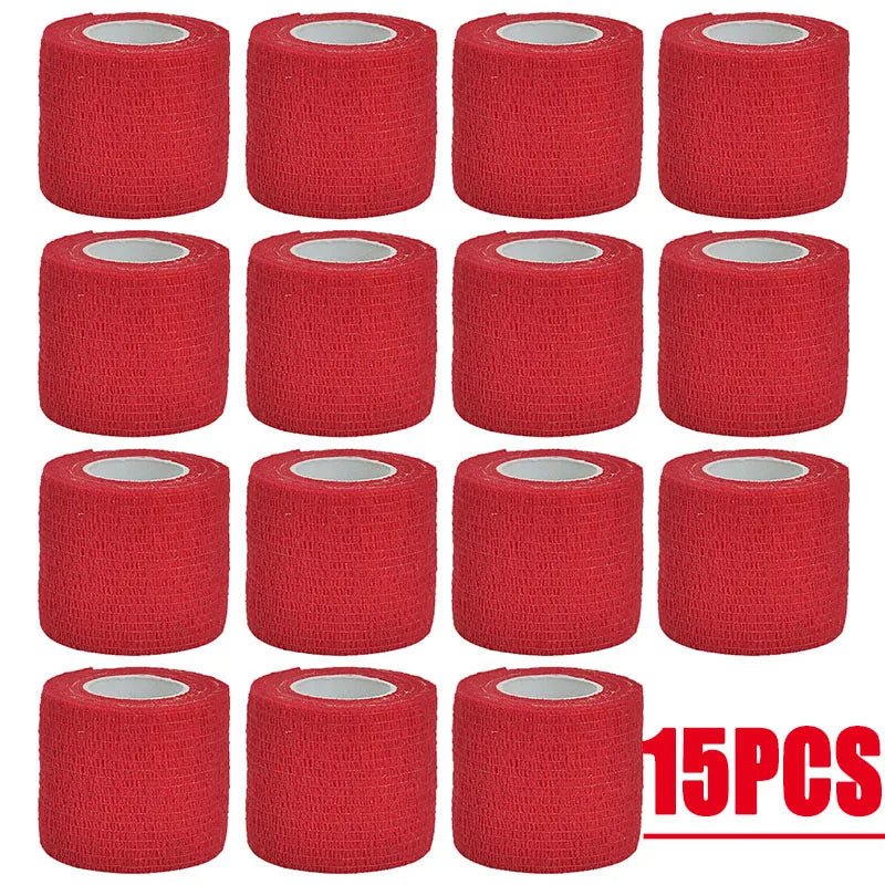 48/15/1Pcs Red Sport Self Adhesive Elastic Bandage Wrap Tape For Knee Support Pads Finger Ankle Palm Shoulder Oasis Select 15pcs-5cm