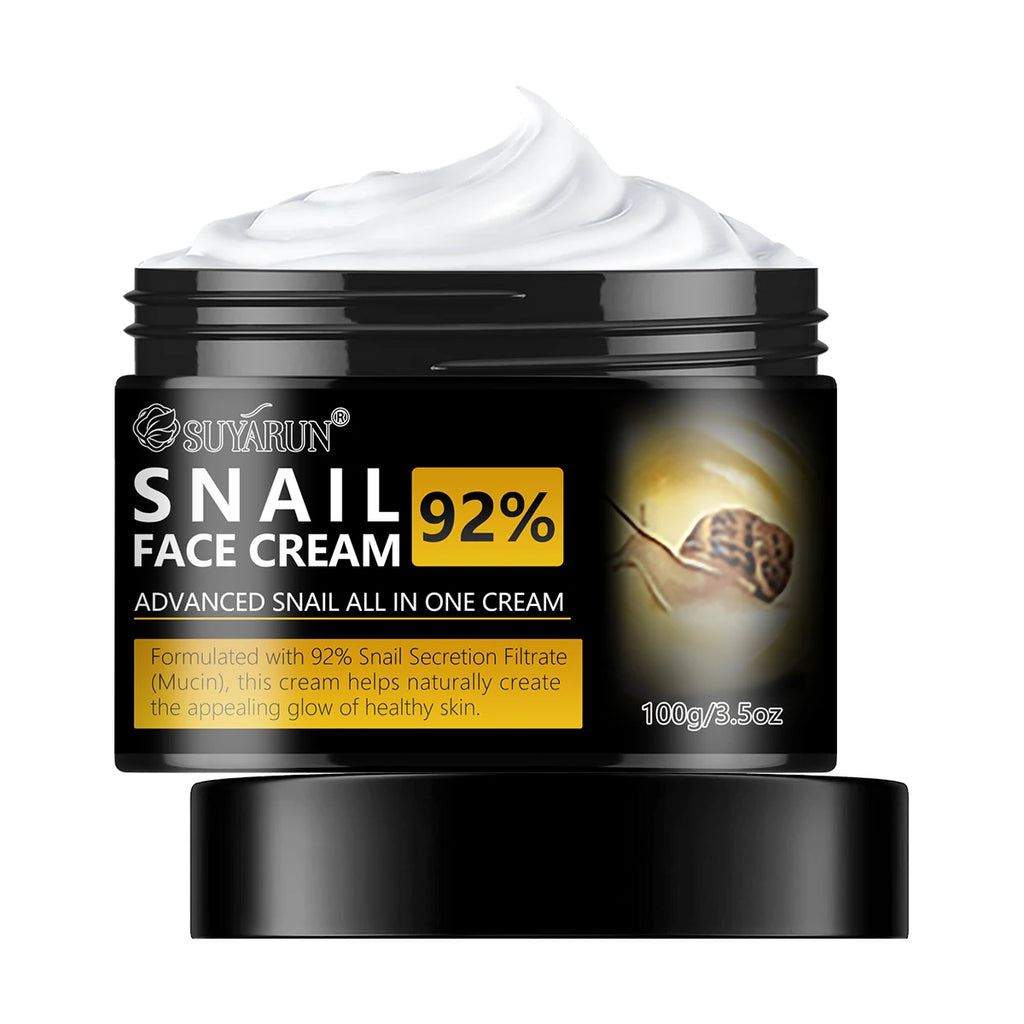 SUYARUN Snail Moisturizing Cream - 24H Hydrating, Anti-Aging Face Cream, Repairing & Brightening Skincare for Dry Sensitive Skin Oasis Select 100g