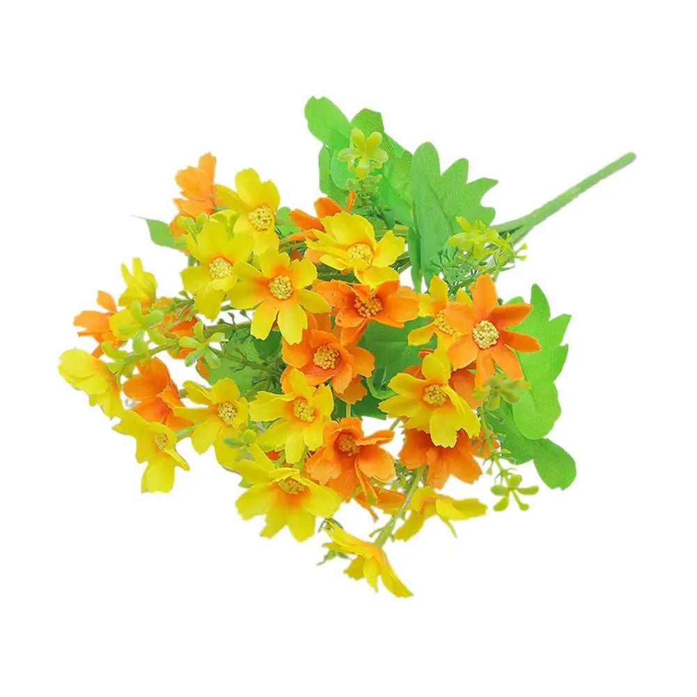 Artificial Silk Daisy Bouquet – Fake Wildflowers for Home & Wedding