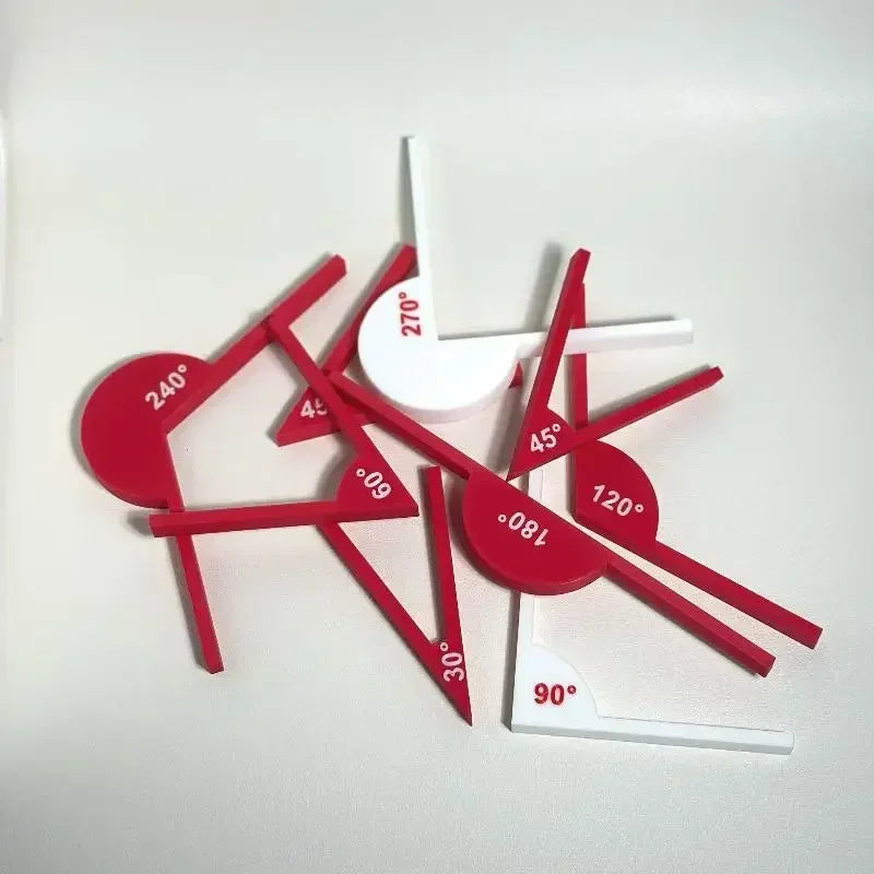 2/5Pcs Multifunctional Geometric Angle Teaching Auxiliary Props Portable Geometric Angle Ruler Measuring Tools Oasis Select