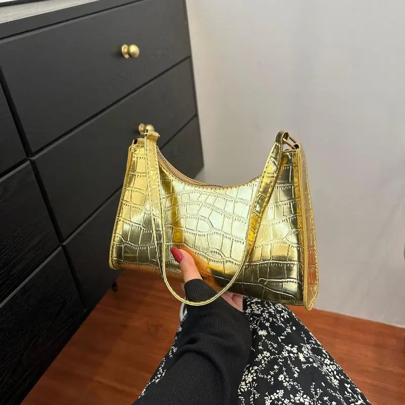 Women's PU Leather Underarm Bag – Retro Shoulder Tote Clutch