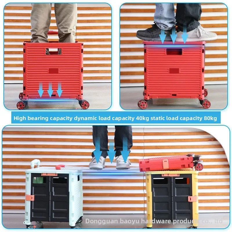 Multi-functional grocery shopping cart storage box trolley household folding stair climbing trolley Oasis Select