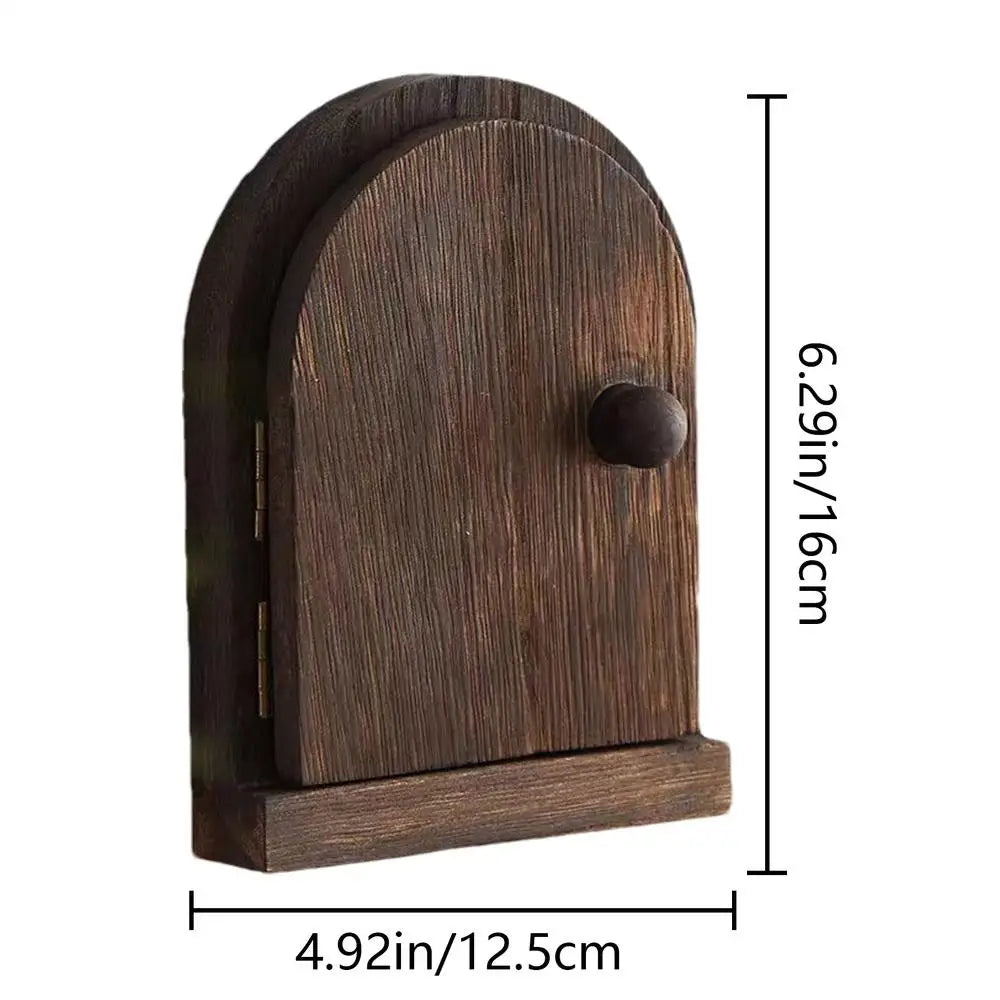 Electrical Outlet Cover Plates Button Protective Cover Fairy Door Design Solid Wood Protective Cover Button Decoration For Home Oasis Select A