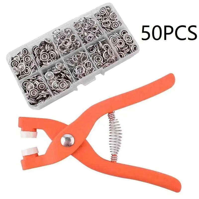 LIKE WISH Five Claw Button Installation Tool Pliers Invisible Snap Button Sewing-Free Button Set Is Suitable For DIY Crafts Oasis Select