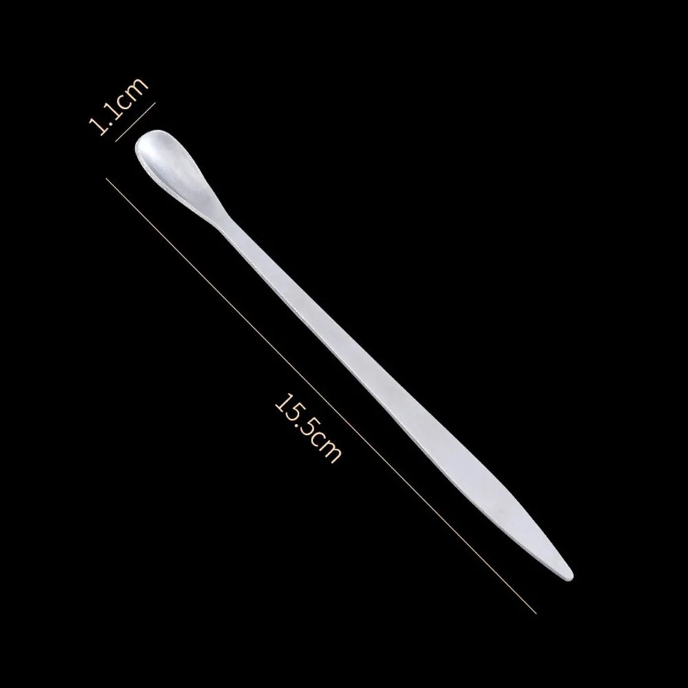 New Stainless Steel Tea Sticks Japanese Traditional Leaf Tea Scoops Leaf Spatula Kitchen Tool Oasis Select Silver Tea Needle