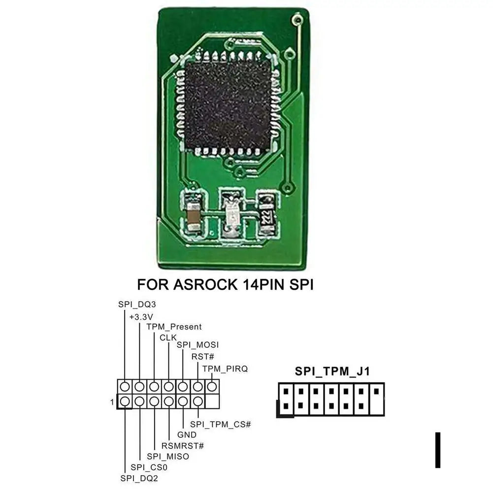 TPM 2.0 Security Module – 12/14/18/20-Pin Multi-Brand Motherboard
