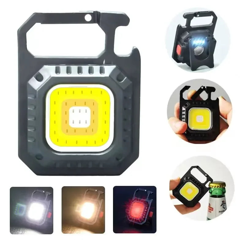 Mini Magnetic COB LED Flashlight 800 Lumens USB Rechargeable