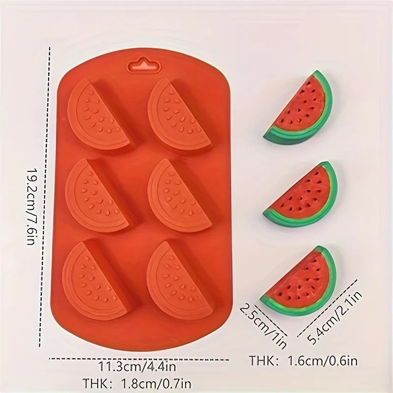 Silicone Fruit Shaped Freeze Molds, Food-Grade Flexible Bakeware, for Ice Cubes, Chocolate, Cake Decoration Oasis Select