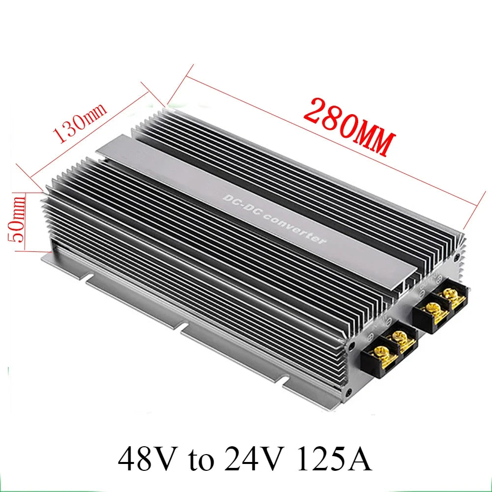 48 Volt to 24 Volt 48V to 24V 50A-125A Switching Power Converter Step Down DC-DC Transformer Buck RegulatorTruck Voltage Oasis Select 48V to 24V 125A 48V 24V