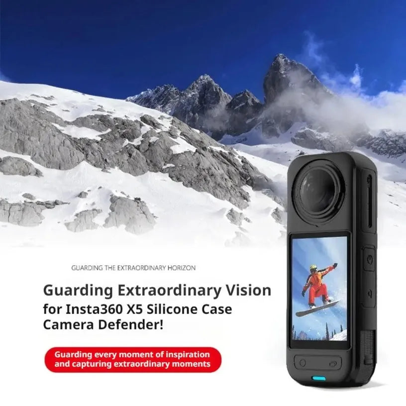 For Insta360X5 Silicone Camera Protective Case Lens Protector Cap for Insta 360 X5 Tempered Glass Film Protective Camera Accesso Oasis Select