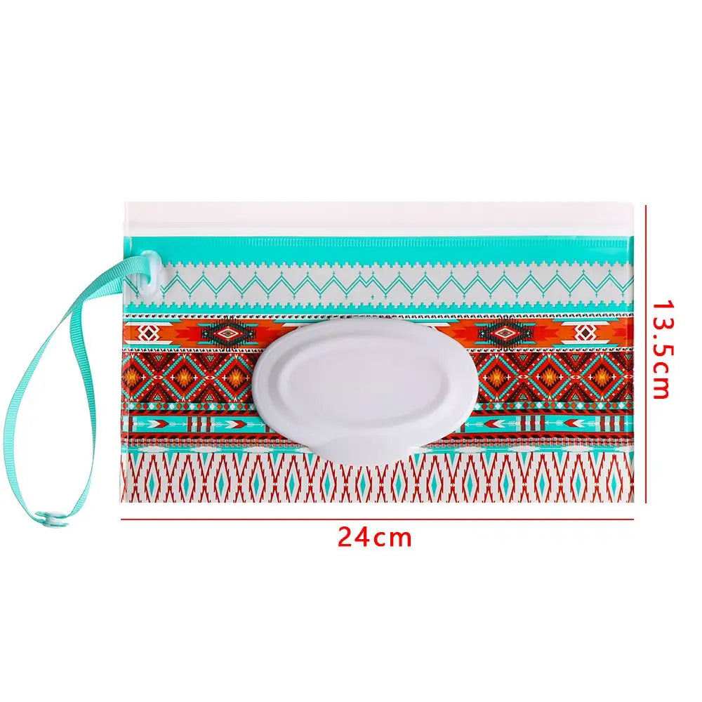 1pc Useful Outdoor Flip Cover Carrying Case Portable Baby Product Stroller Accessories Wet Wipes Bag Tissue Box Cosmetic Pouch Oasis Select