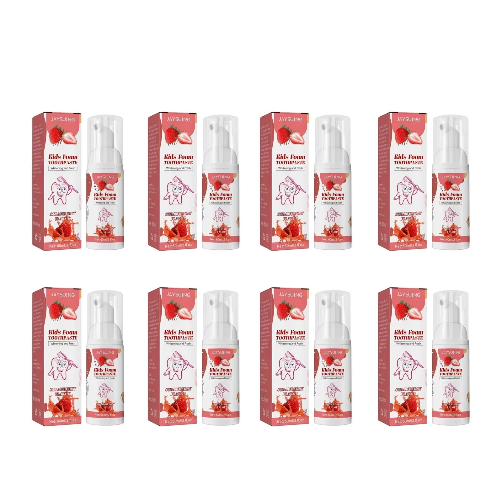 Kids Foam Toothpaste – Whitening, Stain Removal & Gum Care Kids Foam Toothpaste Oasis Select strawberryx8pcs