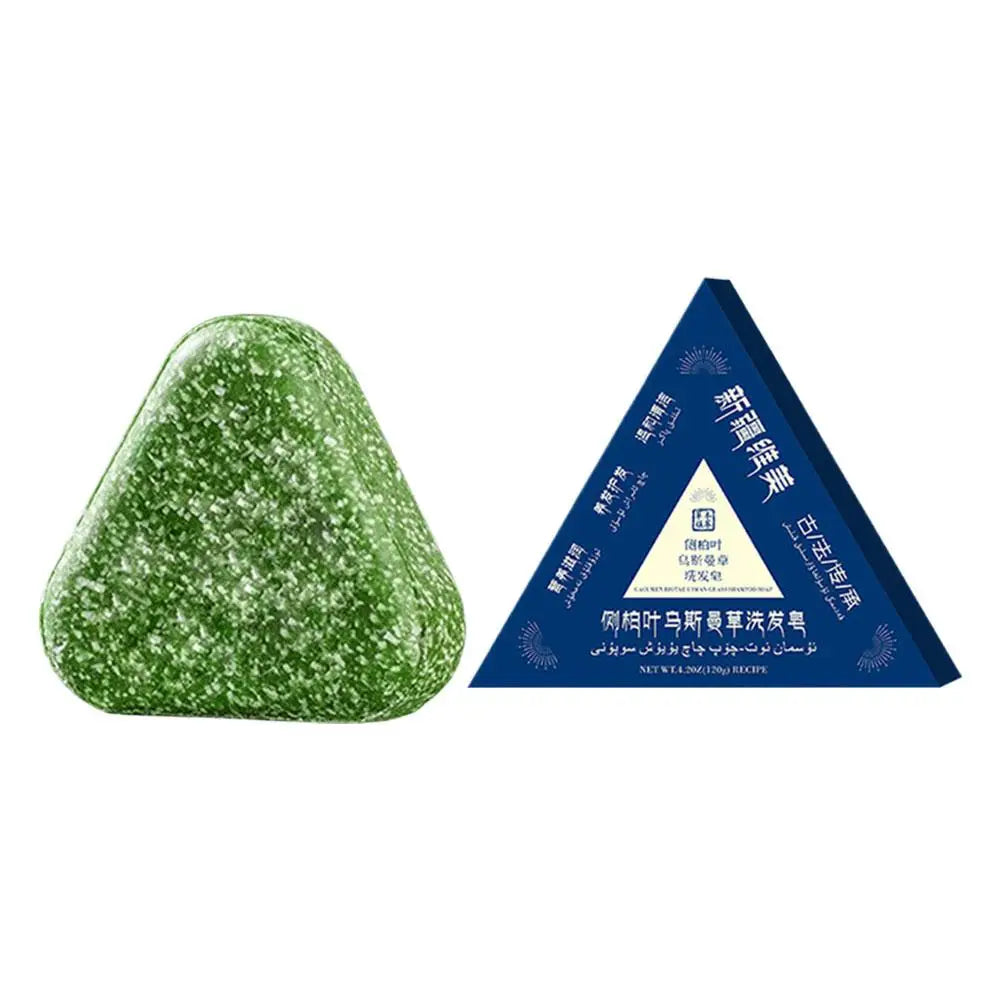 1/3PCS Usman Grass & Platycladus Natural Herbal Shampoo Soap Strengthens Roots Controls Oil Cleanses Scalp Hair Growth Hair Soap Oasis Select Usman E