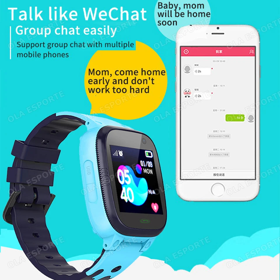 Kids Smart Watch GPS Tracker, Two-Way Call & SOS | Waterproof