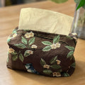 New Flower Pattern Tissue Bag Jacquard Polyester Tissue Storage Box Household Foldable Napkin Holder Oasis Select 03