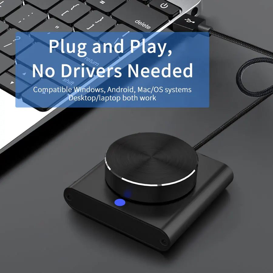 GGBEE USB Volume Control Knob – Dual Mode PC & Mac USB Audio Controller Oasis Select