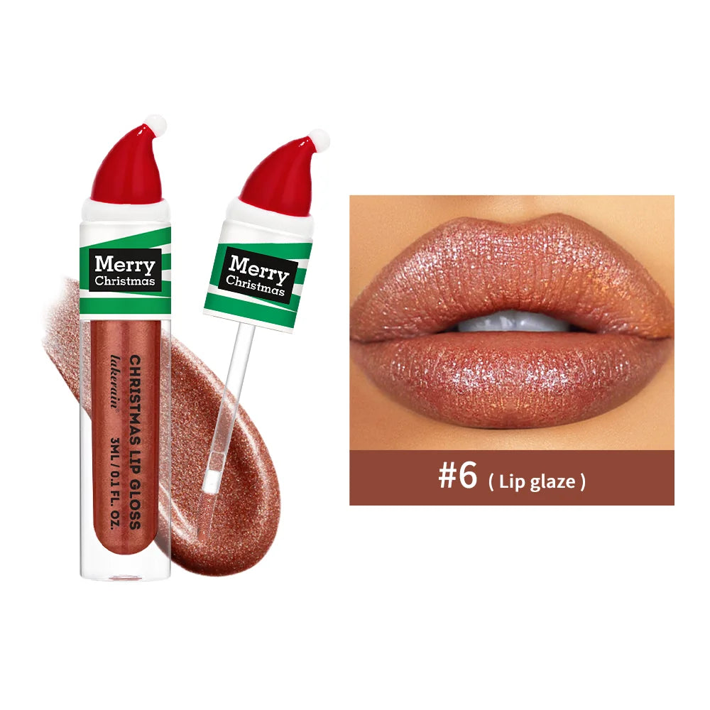 Christmas Colorful Lip Gloss Jelly Tint for Lips Lip Glow Oil Long Lasting Lip Inks Lipgloss Women's Gloss Ink Clear Makeup Gift Oasis Select 6 China Mainland