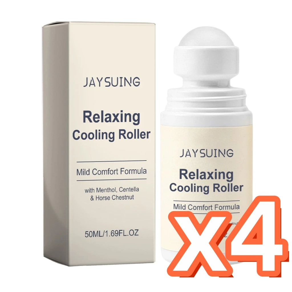 Centella Asiatica Cooling Roll-On Serum Calm Skin Reduce Puffiness & Skin Fatigue Fast-Absorbing Soothing Daily Skin Care Roller Oasis Select 50ml Boxed x 4