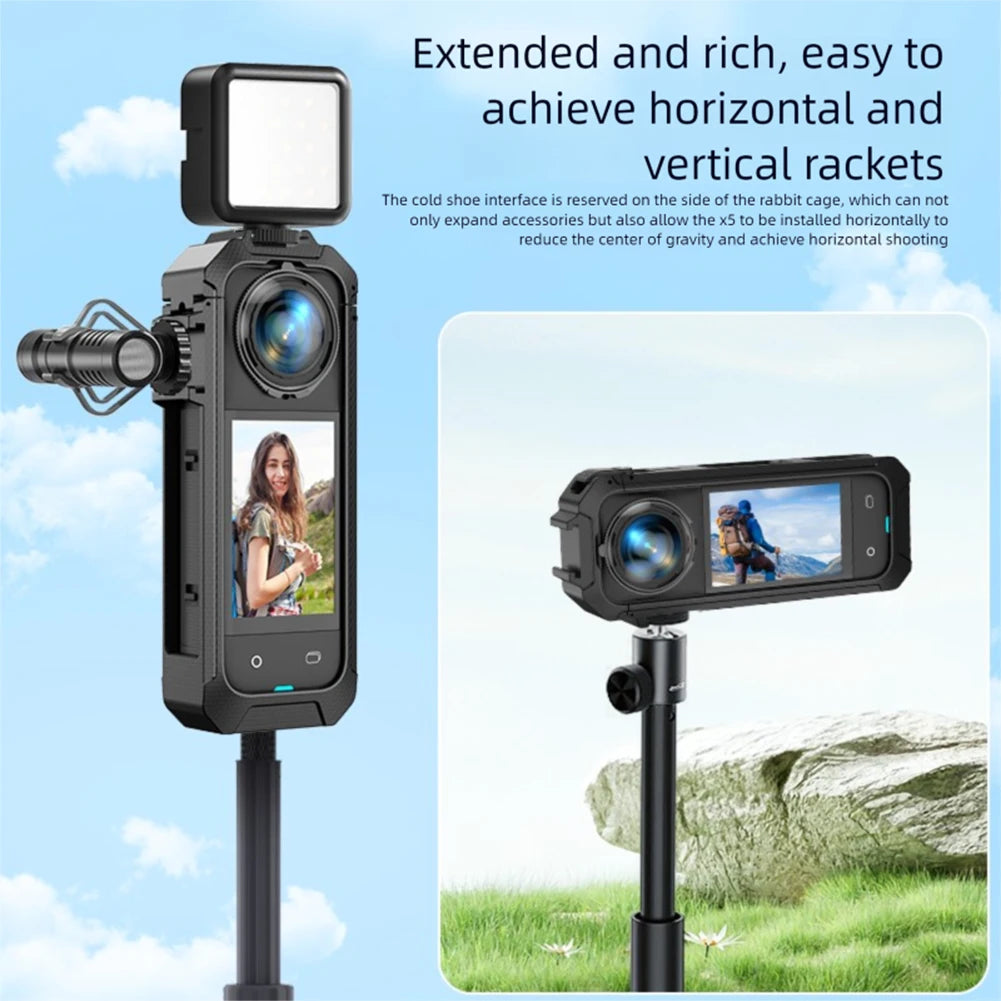 Insta360 X5 Protective Frame Magnetic Quick Release Cold Shoe Camera Protective Frame Oasis Select