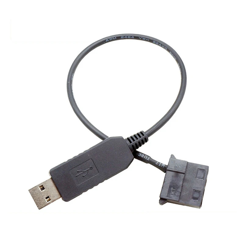 USB to 4-Pin PWM 5V–12V Boost Cable for PC Cooling Fans